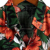 Levi Men's Hawaiian Short-Sleeve Floral Shirt – Green