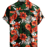 Levi Men's Hawaiian Short-Sleeve Floral Shirt – Green