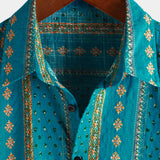 Wade Blue Retro Striped Men's Shirt