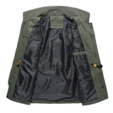 Elegant Men's Cotton Cargo Jacket