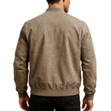 Robbie Men's Suede-Textured Bomber Jacket
