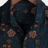 Navy Floral Summer Men's Shirt