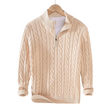 Cotton Men's Zip-Up Sweater