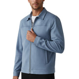 Men's Microsuede Jacket – Light Blue