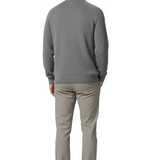 Men's Half-Zip Mock Neck Sweater - Grey