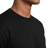 Black Mercerized Cotton Men's T-Shirt