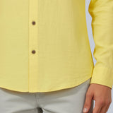 Spencer Men's Linen-Blend Shirt – Light Yellow