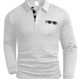Herringbone Men's Polo Sweater