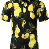 Yellow Lemon Hawaiian Men's Shirt