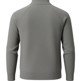 Men's Half-Zip Mock Neck Sweater - Grey
