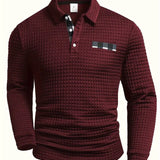 Herringbone Men's Polo Sweater