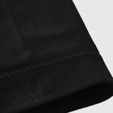 Black Men's Velour Jacket with Sherpa Collar