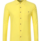 Spencer Men's Linen-Blend Shirt – Light Yellow