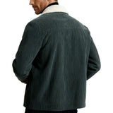 Graphite Men's Velour Jacket with Sherpa Collar