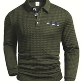 Herringbone Men's Polo Sweater
