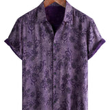 Darren Men's Retro Short-Sleeve Shirt – Purple