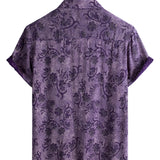 Darren Men's Retro Short-Sleeve Shirt – Purple