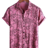 Dawson Men's Hawaiian Floral Short-Sleeve Shirt – Pink