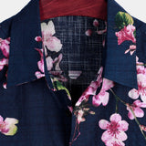 Navy or White Floral Men's Shirt