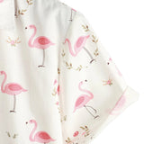 Callum Men's Flamingo Short-Sleeve Shirt – White