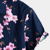Navy or White Floral Men's Shirt