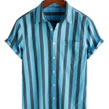 Austin Men's Hawaiian Chest Pocket Short-Sleeve Shirt