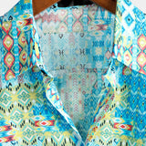 Blue Boho Hawaiian Men's Shirt