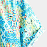 Blue Boho Hawaiian Men's Shirt