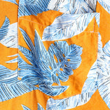 Isaac Men's Short-Sleeve Botanical Print Shirt – Orange