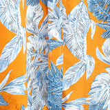 Isaac Men's Short-Sleeve Botanical Print Shirt – Orange