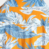 Isaac Men's Short-Sleeve Botanical Print Shirt – Orange