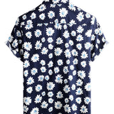 Hawaiian Daisy Print Men's Shirt