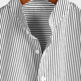 Mandarin Collar Striped Men's Shirt