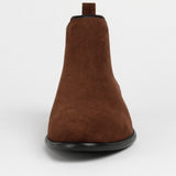 Minimalist Men's Slip-On Chelsea Boots in Brown