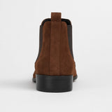 Minimalist Men's Slip-On Chelsea Boots in Brown