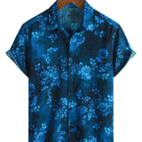 Blue Hawaiian Blooms Men's Shirt