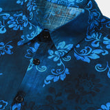 Blue Hawaiian Blooms Men's Shirt