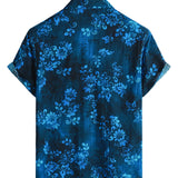 Blue Hawaiian Blooms Men's Shirt