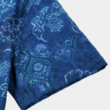 Blue Large Floral Hawaiian Men's Shirt