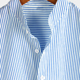 Mandarin Collar Striped Men's Shirt