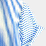 Mandarin Collar Striped Men's Shirt