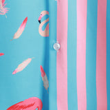 Blue Flamingo Striped Men's Shirt