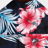 Navy Tropical Leaf Men's Shirt