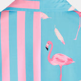 Blue Flamingo Striped Men's Shirt