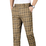 Men's Plaid Office Pants