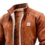 Carson Men's Thermal Faux Leather Jacket