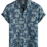 Jeff Men's Retro Short-Sleeve Shirt