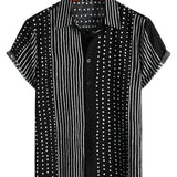 Shane Black Retro Striped and Polka Dot Men's Shirt
