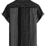 Shane Black Retro Striped and Polka Dot Men's Shirt