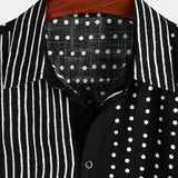 Shane Black Retro Striped and Polka Dot Men's Shirt